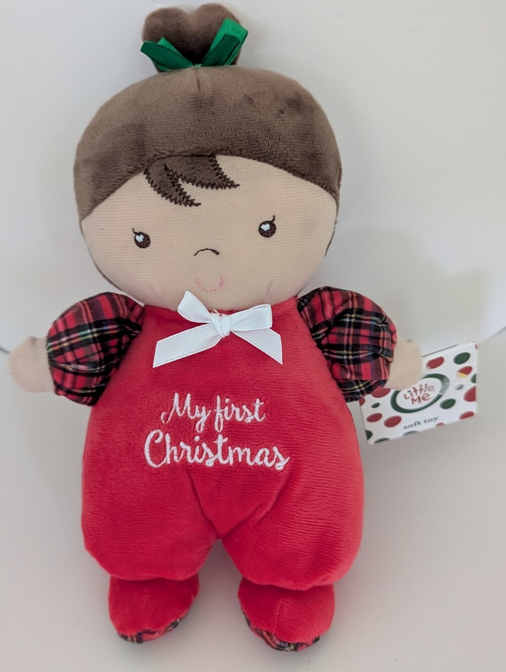 Little Me 'My First Christmas' Red Plush Baby Doll
